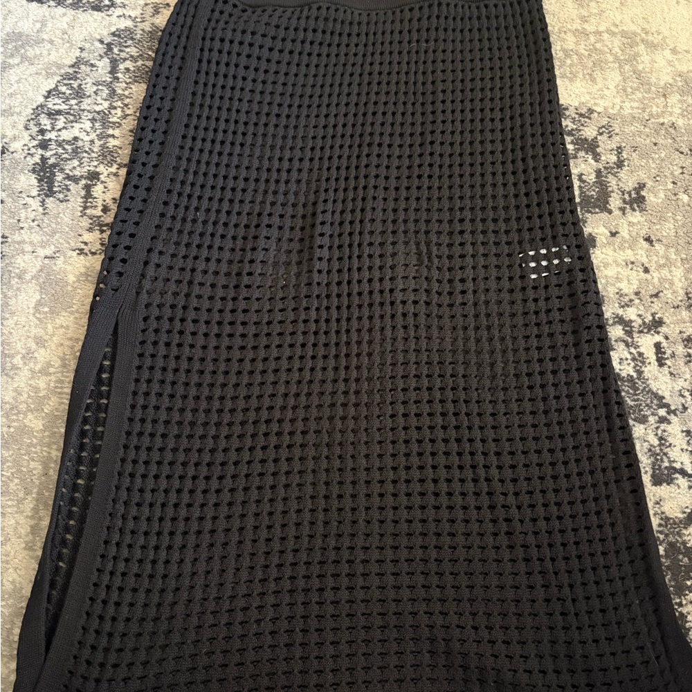 Black Knit Beach Cover Up